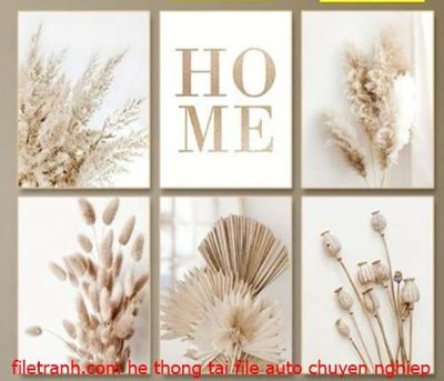 File gốc File gốc in bộ tranh decor treo tráng gương canvas GB18138 (chuẩn màu) cho in offset