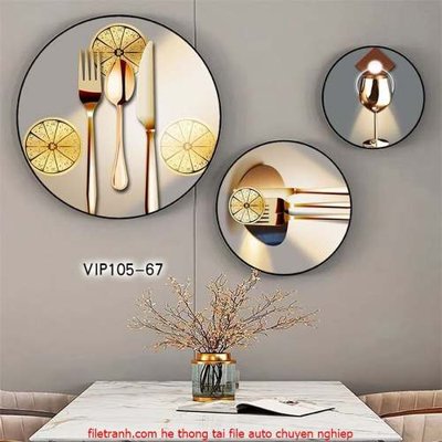 File gốc File gốc in bộ tranh decor treo tráng gương canvas GB18240 (thiết kế) cho in ấn