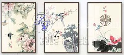 File gốc File gốc in bộ tranh decor treo tráng gương canvas GB20003 (phong cách) cổ điển