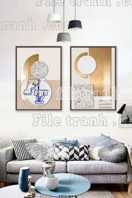 File gốc File gốc in bộ tranh decor treo tráng gương canvas GB20027 (in tráng gương) ốp tường