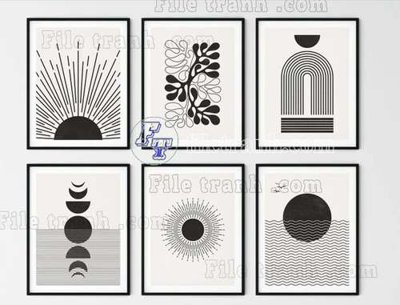 File gốc File gốc in bộ tranh decor treo tráng gương canvas GB20037 (phong cách) tối giản