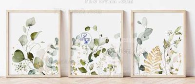 File gốc in ấn File gốc in bộ tranh decor treo tráng gương canvas GB20086 độ phân giải cao