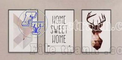 File gốc in ấn File gốc in bộ tranh decor treo tráng gương canvas GB20113 độ phân giải cao