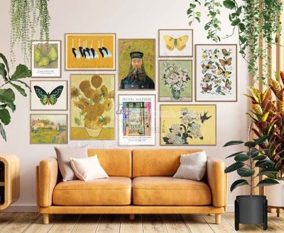 Ảnh gốc File gốc in bộ tranh decor treo tráng gương canvas GB20117 (nét căng) in mica