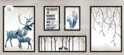 File tranh gốc File gốc in bộ tranh decor treo tráng gương canvas GB20118 (bản quyền) Filetranh.com