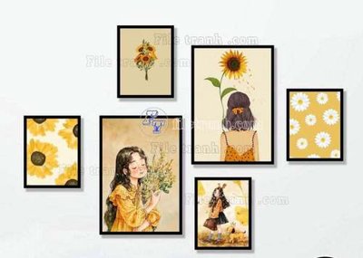 File ảnh File gốc in bộ tranh decor treo tráng gương canvas GB20150 (gốc) trang trí khách sạn