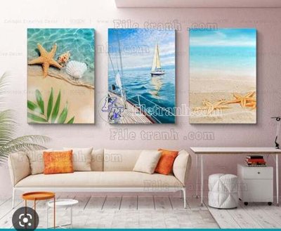 File tranh quảng cáo File gốc in bộ tranh decor treo tráng gương canvas GB20237 (file gốc) chuyên nghiệp