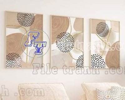 File PSD File gốc in bộ tranh decor treo tráng gương canvas GB20354 (bản gốc) cho nhà in