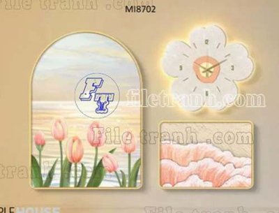 Hình ảnh file gốc File gốc in bộ tranh decor treo tráng gương canvas GB20388 cho in UV