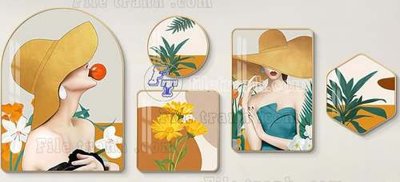 Download file File gốc in bộ tranh decor treo tráng gương canvas GB20390 (chuẩn in) File gốc in bộ tranh decor treo tráng gương canvas GB20390