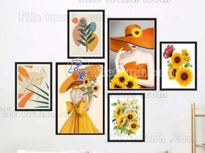 File gốc File gốc in bộ tranh decor treo tráng gương canvas GB20397 (in mica) trang trí
