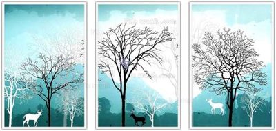 File gốc File gốc in bộ tranh decor treo tráng gương canvas GB20437 (cho in UV) siêu nét