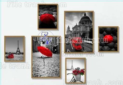 Tải file File gốc in bộ tranh decor treo tráng gương canvas GB20465 (gốc) chủ đề tâm linh
