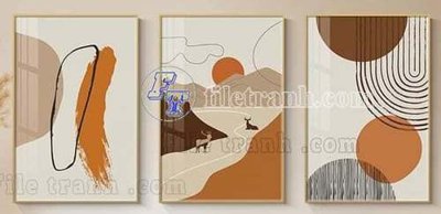 File tranh File gốc in bộ tranh decor treo tráng gương canvas GB20481 (gốc) chủ đề con người