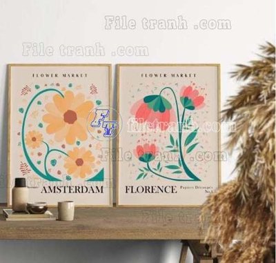 File in ấn chuyên nghiệp File gốc in bộ tranh decor treo tráng gương canvas GB20589 (file gốc)