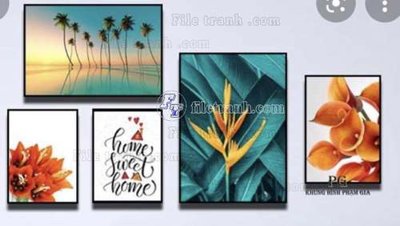 File tranh trang trí File gốc in bộ tranh decor treo tráng gương canvas GB20611 (file gốc)