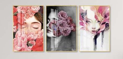 File in lụa File gốc in bộ tranh decor treo tráng gương canvas GB20629 (hoa văn) File gốc in bộ tranh decor treo tráng gương canvas GB20629