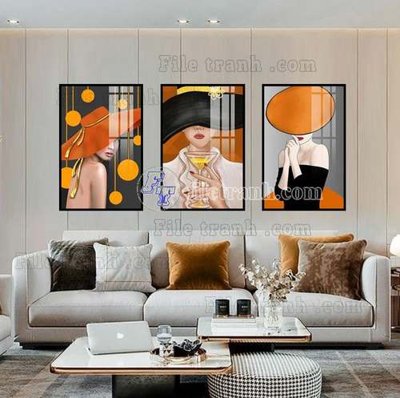 File gốc File gốc in bộ tranh decor treo tráng gương canvas GB20656 (thiết kế) độc quyền