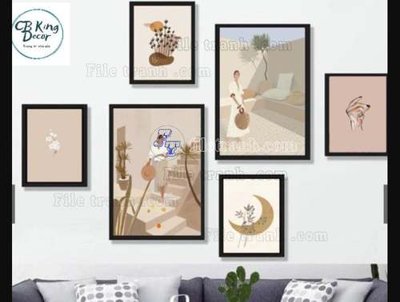 File PSD File gốc in bộ tranh decor treo tráng gương canvas GB20720 (bản gốc) chất lượng nhất