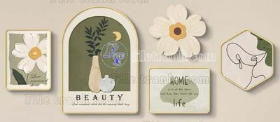 File in trần File gốc in bộ tranh decor treo tráng gương canvas GB20789 (bản gốc) phong cảnh