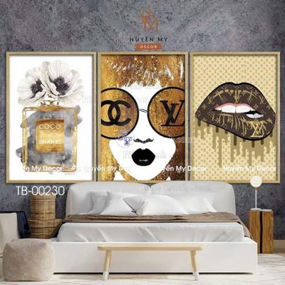 File gốc File gốc in bộ tranh decor treo tráng gương canvas GB20793 (in 3D) cho trang trí