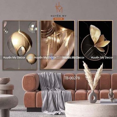 File tranh quảng cáo File gốc in bộ tranh decor treo tráng gương canvas GB20801 (file gốc) chuyên nghiệp