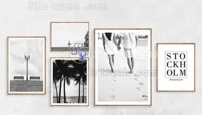 Tải file File gốc in bộ tranh decor treo tráng gương canvas GB20804 (gốc) làm file in ấn