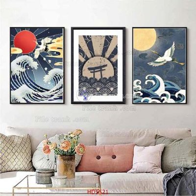 Hình ảnh file gốc File gốc in bộ tranh decor treo tráng gương canvas GB20831 (chất lượng cao)