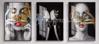 File gốc File gốc in bộ tranh decor treo tráng gương canvas GB20864 (bản quyền) cho in ấn