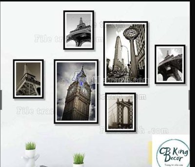 File gốc File gốc in bộ tranh decor treo tráng gương canvas GB20871 (chuẩn màu) cho in offset