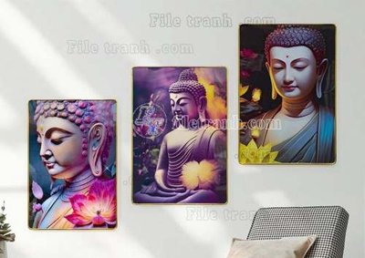 File gốc File gốc in bộ tranh decor treo tráng gương canvas GB20978 (in tráng gương) sang trọng