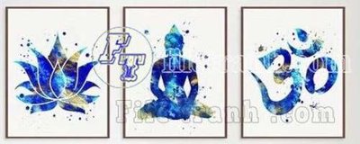 Ảnh gốc file in lụa File gốc in bộ tranh decor treo tráng gương canvas GB20982 chi tiết