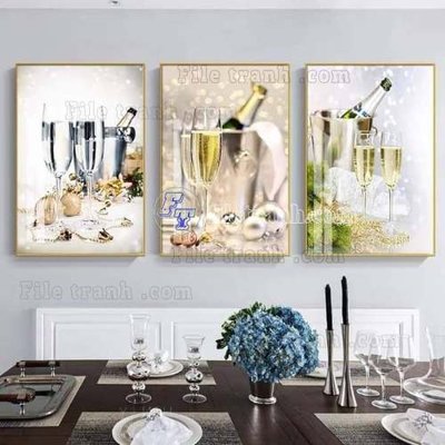 File gốc File gốc in bộ tranh decor treo tráng gương canvas GB21023 (trang trí) cho phòng khách