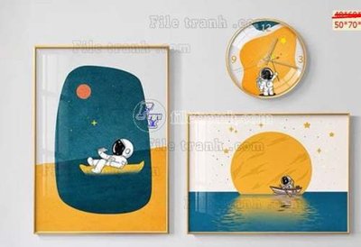 File gốc File gốc in bộ tranh decor treo tráng gương canvas GB21038 (trang trí) phòng ngủ