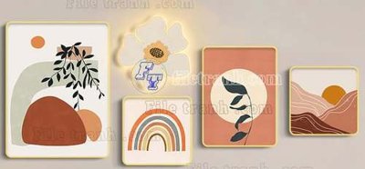 File ảnh File gốc in bộ tranh decor treo tráng gương canvas GB21170 (gốc) in backdrop sự kiện