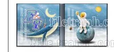 File tranh File gốc in bộ tranh decor treo tráng gương canvas GB21194 (gốc) chủ đề thiên nhiên