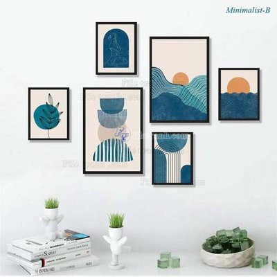 File tranh gốc in trần nhà File gốc in bộ tranh decor treo tráng gương canvas GB21265 3D