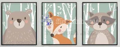 File gốc File gốc in bộ tranh decor treo tráng gương canvas GB21305 (in tráng gương) ốp tường