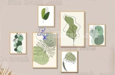 File in trần File gốc in bộ tranh decor treo tráng gương canvas GB21349 (file gốc) xuyên sáng
