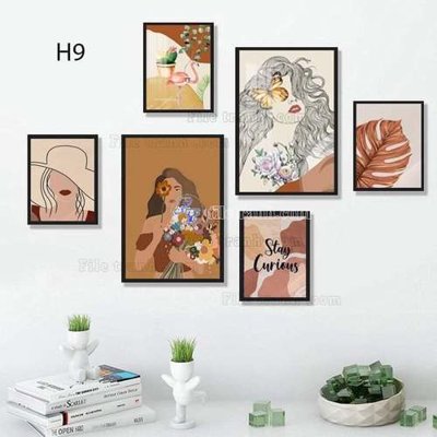File gốc File gốc in bộ tranh decor treo tráng gương canvas GB21368 (trang trí) phòng làm việc