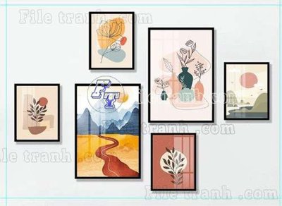 Tải file File gốc in bộ tranh decor treo tráng gương canvas GB21382 (ảnh gốc) độ phân giải 300dpi