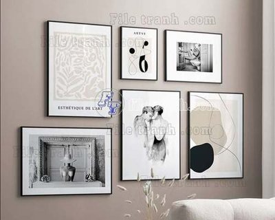 Tải file gốc in lụa File gốc in bộ tranh decor treo tráng gương canvas GB21422 siêu nét