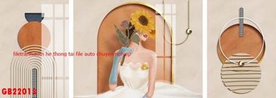 File in trần File gốc in bộ tranh decor treo tráng gương canvas GB22013 (file gốc) xuyên sáng