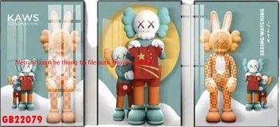 File gốc File gốc in bộ tranh decor treo tráng gương canvas GB22079 (thiết kế) độc quyền