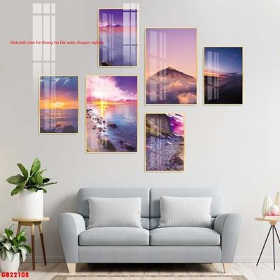 Download file ảnh gốc File gốc in bộ tranh decor treo tráng gương canvas GB22108 để in ấn