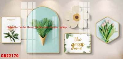 Mua file ảnh gốc File gốc in bộ tranh decor treo tráng gương canvas GB22170 (chất lượng cao)