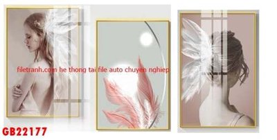 File gốc File gốc in bộ tranh decor treo tráng gương canvas GB22177 (in lụa) tranh thuận buồm