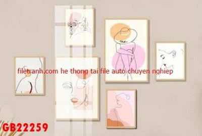 File PSD File gốc in bộ tranh decor treo tráng gương canvas GB22259 (nguyên bản) cho thiết kế