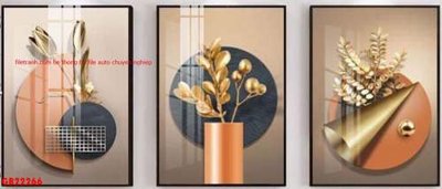 Hình ảnh file gốc in trần nhà File gốc in bộ tranh decor treo tráng gương canvas GB22266