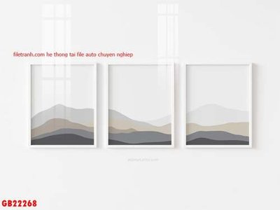 File tranh in mica File gốc in bộ tranh decor treo tráng gương canvas GB22268 (độ phân giải cao)